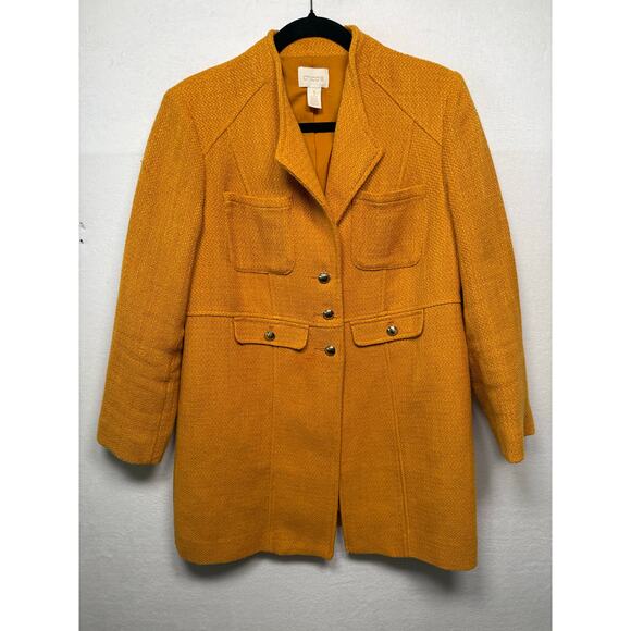 Chico's Jackets & Blazers - Chcio's Women's Jacket, Mustard Yellow Gold/Bronze Buttons, Size 1 Petite (8P)